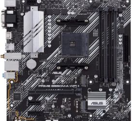ASUS Prime B550M-A WiFi lI AMD AM4 (3rd Gen Ryzen) Micro ATX Motherboard (PCle 4.0, WiFi 6, ECC Memo.