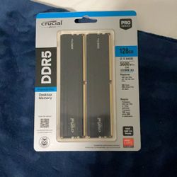 Crucial Pro 128GB Kit (2 x 64GB) DDR5-5600 PC5-44800 CL46 Dual Channel Desktop Memory Kit CP2K64G56C46U5 - Black