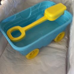 Toy Beach Wagon With Shovel 