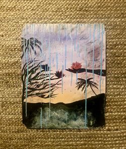 THE LEGEND OF THE OHIA TREE AND THE LEHUA BLOSSOM  Acrylic Painting