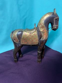 Carved wood Horses