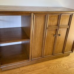 Vintage MCM 1960’s DREXEL ROLLING BUFFET BAR CART SERVER. SIGNED INSIDE DRAWER