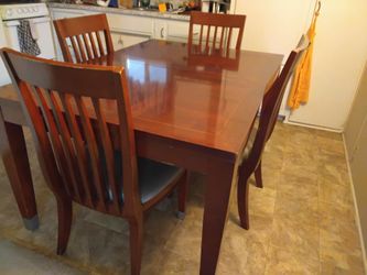 Cherry wood table with 4 chairs