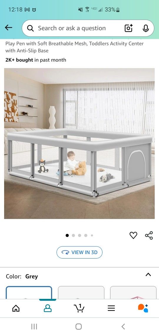 Jaobeem Large Baby Playpen