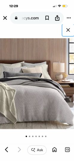 Textured Stitch 3-Pc. Duvet Comforter Set, Full/Queen