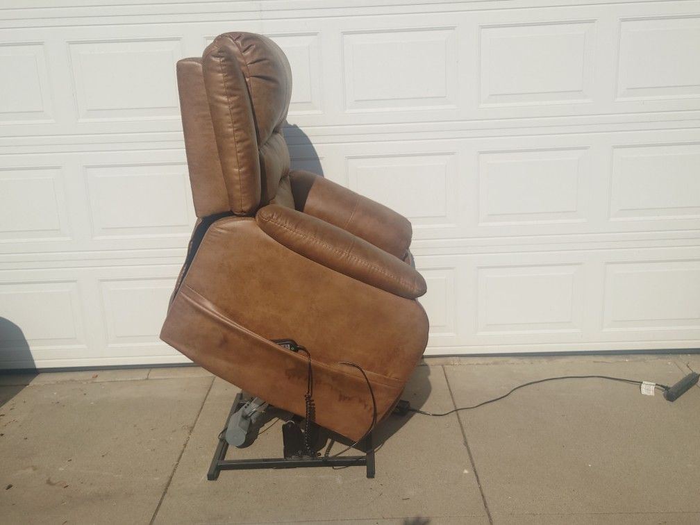 Power Lift Leather Recliner