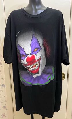 Scary Clown Halloween T Shirt Size 3XL