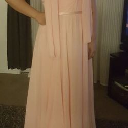 blush color dress PROM DRESS