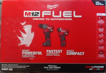 Milwaukee M12 FUEL  DRILL AND IMPACT DRILL