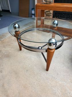 Coffee table Glass round