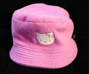 Youth pink Hello Kitty bucket hat (One Size]