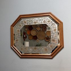 Vintage floral mirror