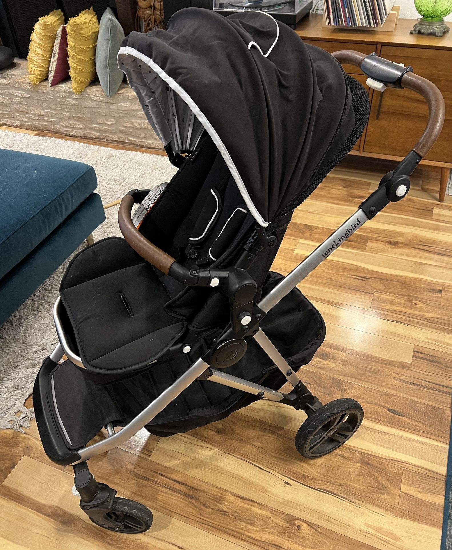 Mockingbird Stroller With Adapter And Nuna Pipa Bassinet And Car seat 