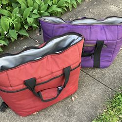 Two Insulated Softside Picnic Coolers