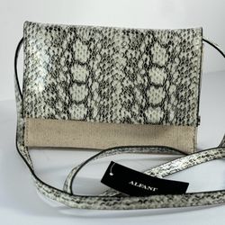 ALFANI MINI TOGGLE CROSSBODY FAUX LEATHER