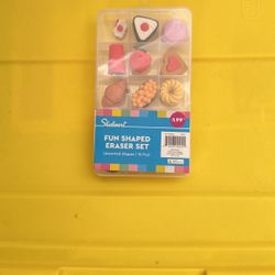 Fun fashion eraser set