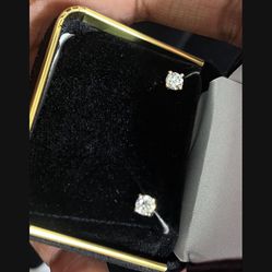 Real 14k Gold & Real Diamond Earrings 
