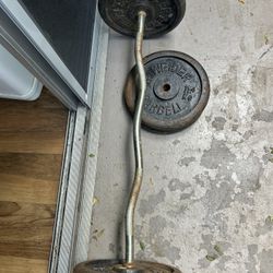 Curl Bar With Weights