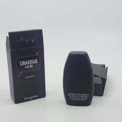Vintage DRAKKAR NOIR By Guy Laroche AFTER SHAVE Fragrance 1.7oz 50ml.
Pre-owned, used couple of times. Practically full. Comes iwth original 
box. See