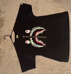 BAPE ABC Camo Shark Silver Zip Tee