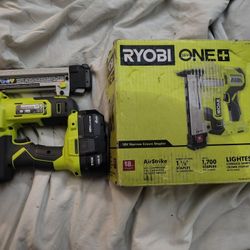 Ryobi One Staple Gun With 4Ah Battery