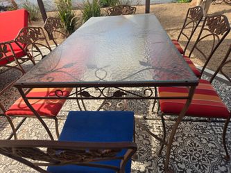 Woodard ivy style table, Woodard rose chairs