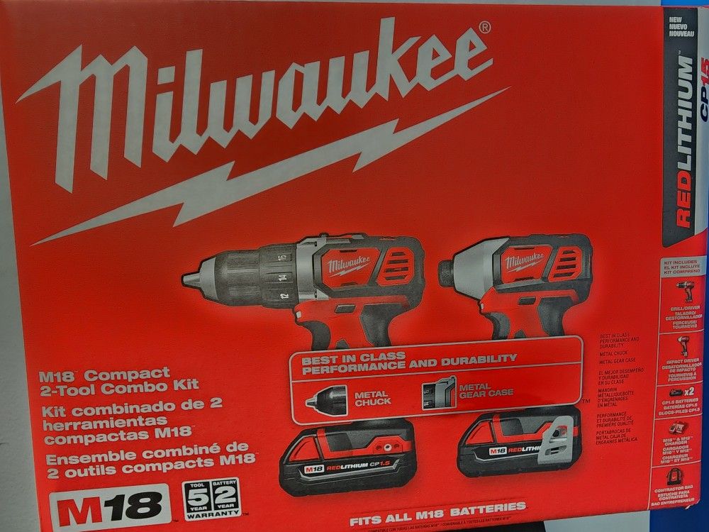 Milwaukee M18 2 Tool Combo New In Bag