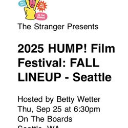 HUMP! Tickets for Tonight (4)