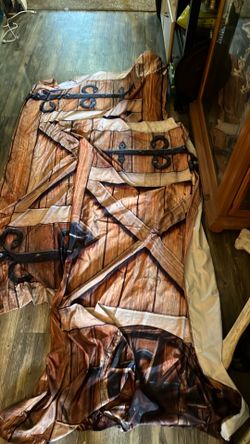 Barn door curtains, one pair