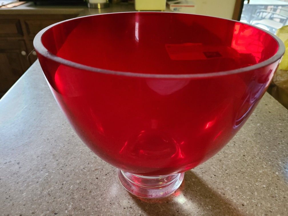 Red Glass Bowl