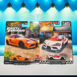 Hot Wheels Premium Boulevard 2022 and '20 Toyota GR Supra both $30