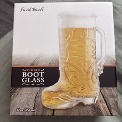 Boot Glass Beer/Drinking Glass Wild West
