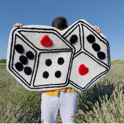 Dice Rug for Living Room and Bedroom Decor