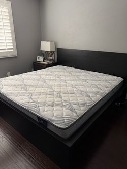 Black Ikea Malm Bed - King