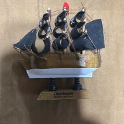 Small Pirate Ship Statue From Charleston SC