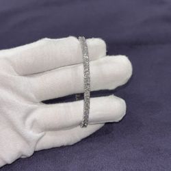 14k White Gold Tennis Bracelet 8ct Lab Grown Diamonds