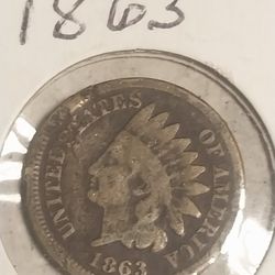1863 Indian Head Penny