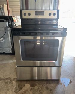 Whirlpool Stainless Steel Flat Top Stove Oven Range