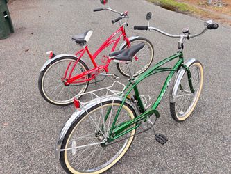 Classic Cruiser bikes: Electra floral and huffy crandbrook
