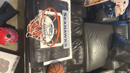 Seattle Seahawks decal’d pro mini hoop XL