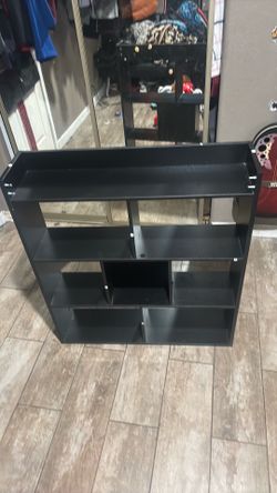 Black Cube Storage Shelf Organizer