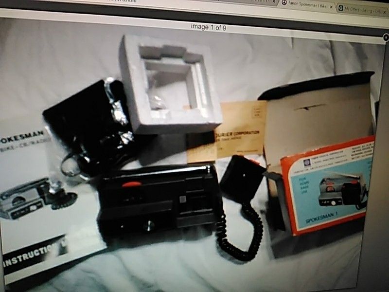 Fanon Spokesman I Bike CB Radio Vintage In Original Box & Instructions
