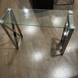 Metal And Glass console/Entry Table