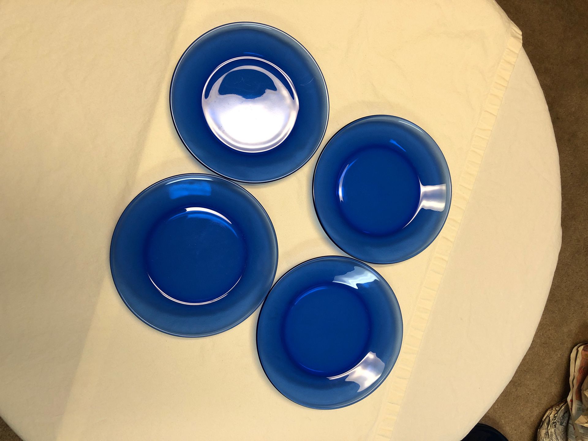 7” Cobalt blue salad plate.