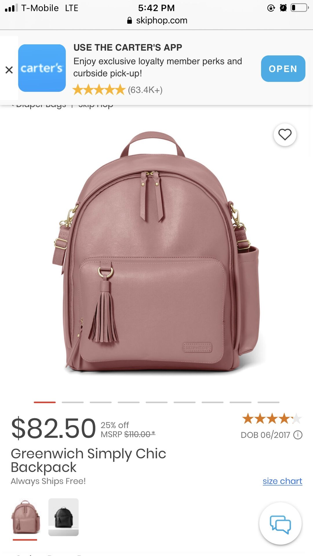 Pink Skip Hop Backpack Or Diaper Bag 