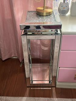 Mirrored End Table