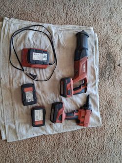 Hilti tools with batteries and charger