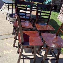 Pub Table And Six Chairs