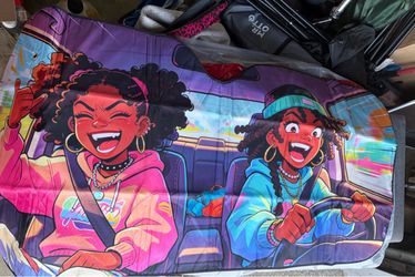 Anime Art Style Printed Fabric Poster
