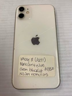 iPhone 11 A211 64 GB  CARRIER VERIZON NO SIM CARD RESTRICTIONS cracked on the back. Check pictures for more details.